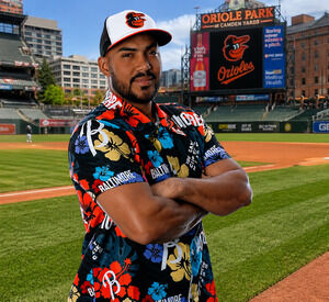 Baltimore Orioles 2024 City Connect Floral Hawaiian Shirt Adult M SGA NWOT MLB